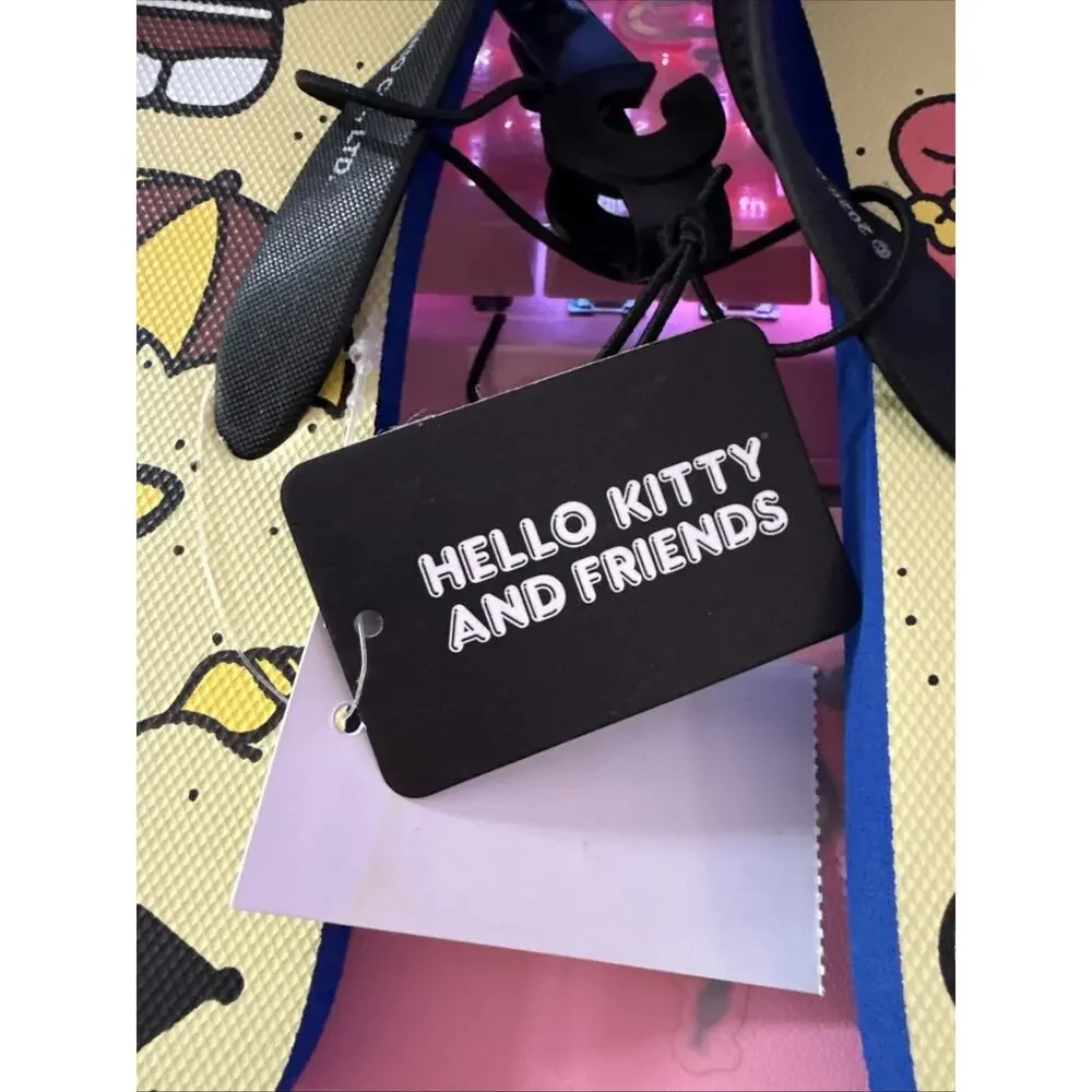 Hello Kitty & Friends Flip Flops Sandals Size 11 Summer Beach 2025 Sanrio Blue